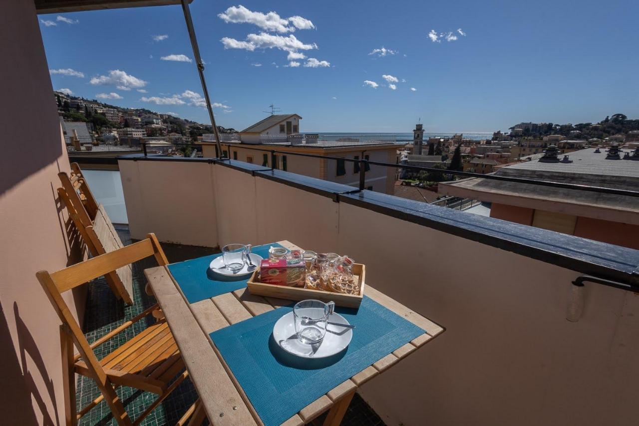 Casa Daniela - Terrazza Vista Mare Super Centrale Rapallo Bagian luar foto